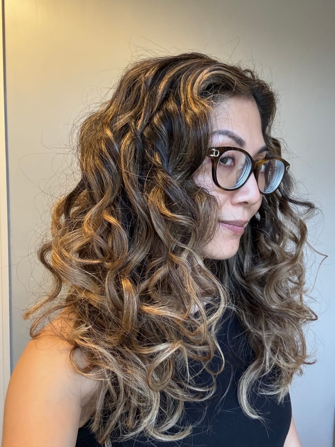 Customer photo review of Flaxseed & Kalahari Melon Curl Defining Custard