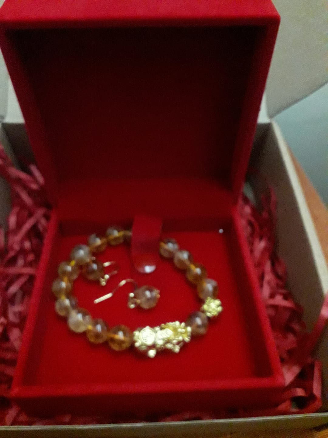 Customer photo review of Citrine with 24K Gold PiYao and Money Ball for Abundance - Success - Good Fortune