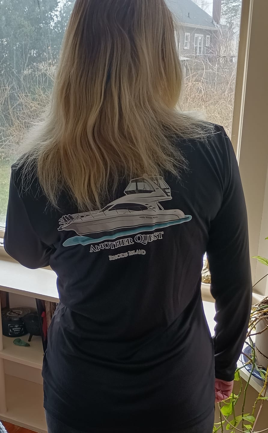 Customer photo review of Women's Dri-Fit Custom Boat Shirts - Long Sleeve