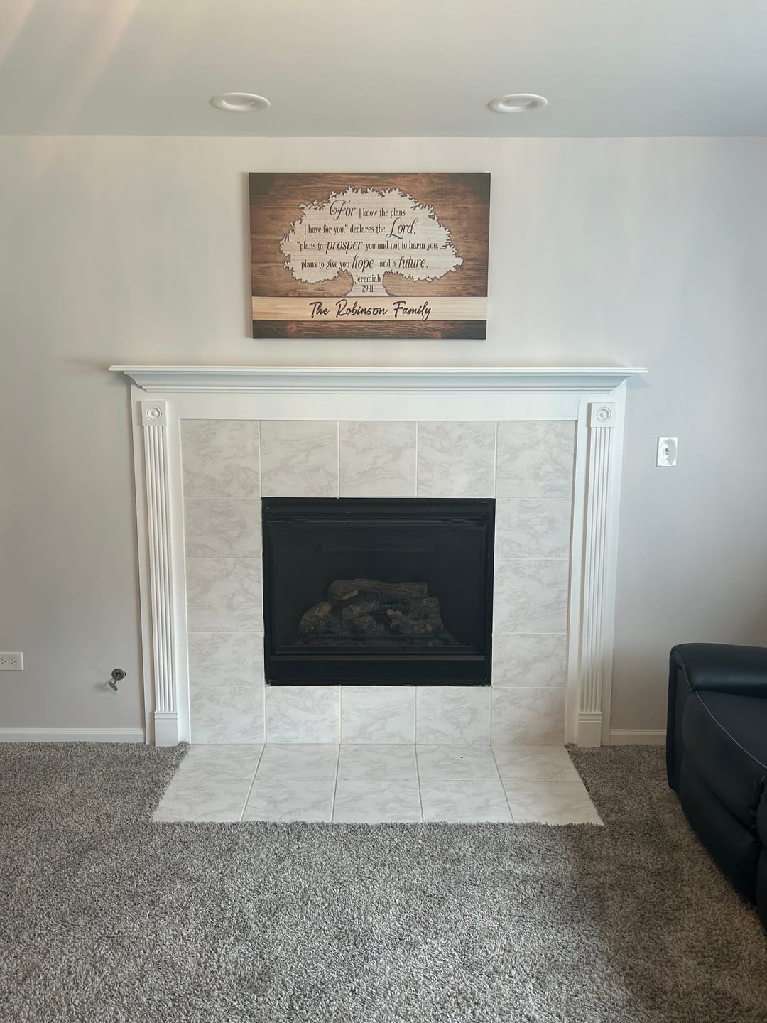 Customer photo review of For I know the plans I have for you Jeremiah 29:11 personalized name wall art canvas