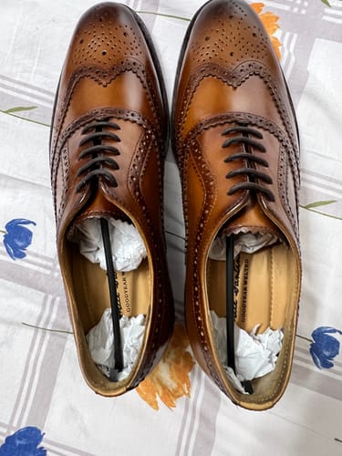 Customer photo review of Goodyear Welted - Full Brogue Oxfords - Cognac
