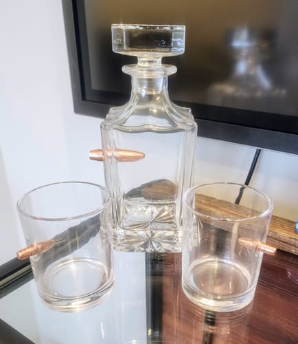 Customer photo review of 50 Cal Decanter - .308 Whiskey Glass Ammo Can Set