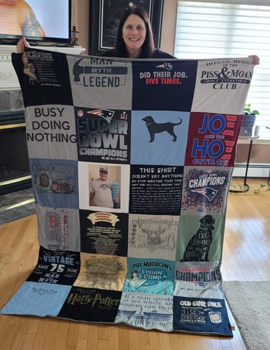 T-shirt quilt featuring new england patriots by Patricia from MA