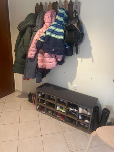 Customer photo review of Παπουτσοθήκη Παγκάκι Έπιπλο Εισόδου Διαδρόμου Παπουτσοθήκες Δρύς LHS015T60