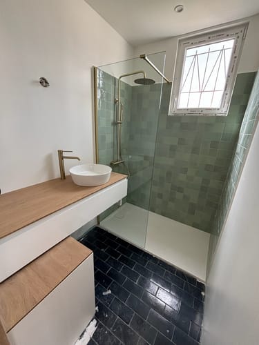 Customer photo review of Mitigeur de bain or brossé
