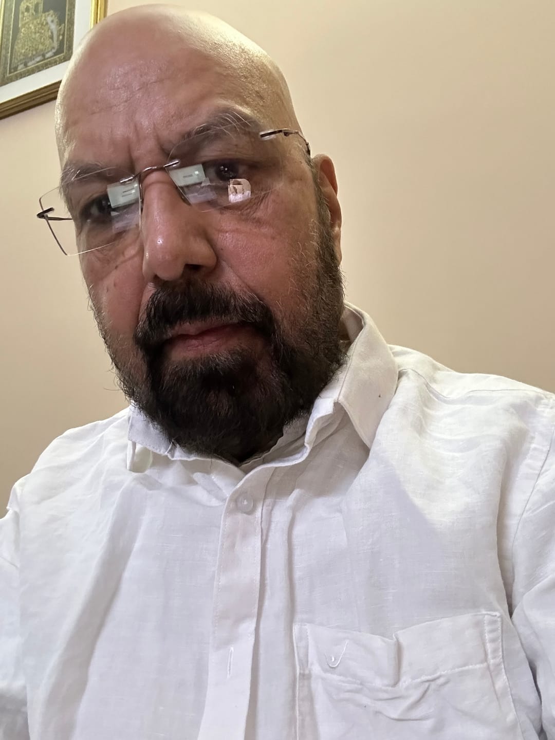 Customer photo review of Linen Classic - White Shirts For Men