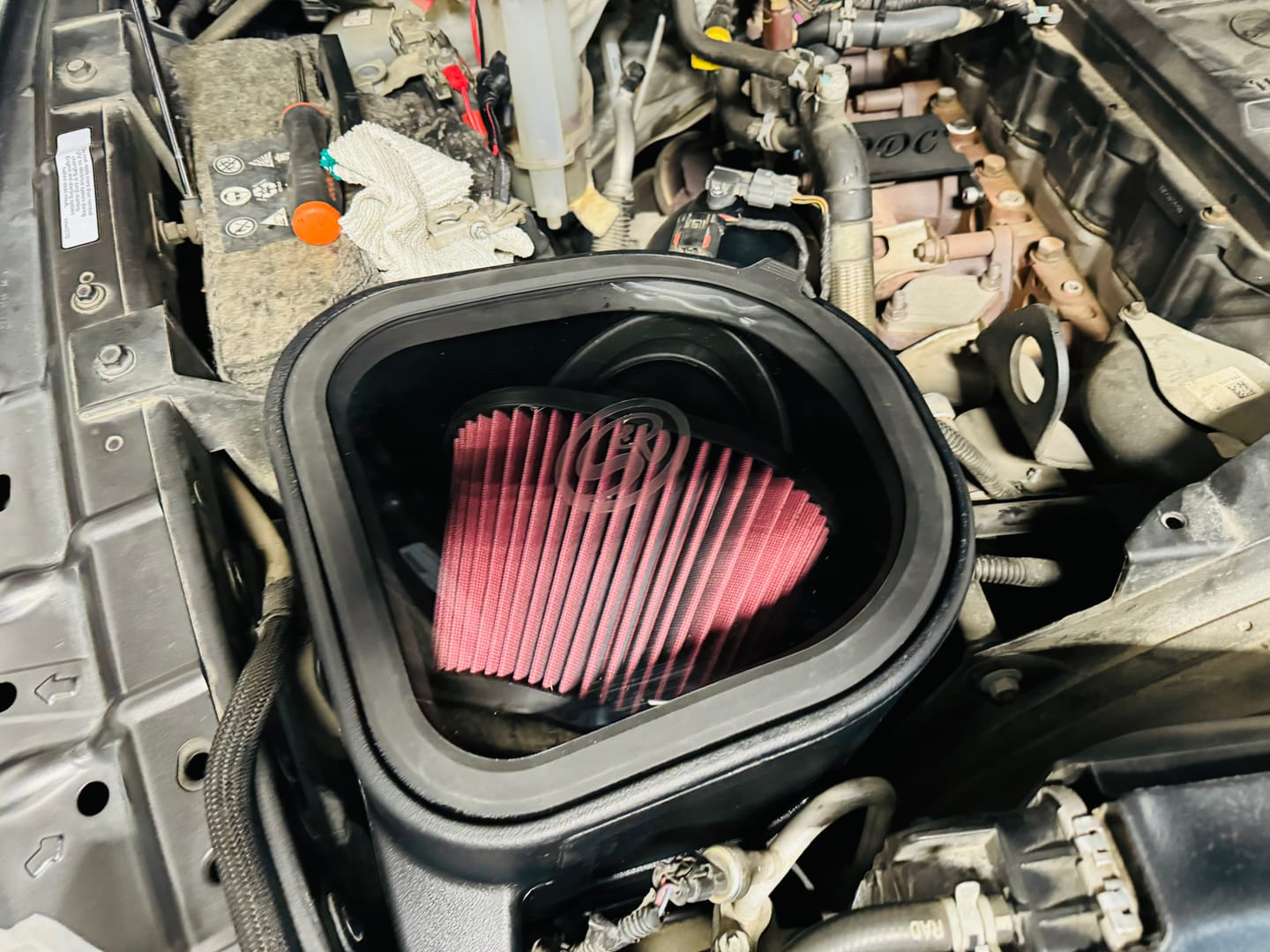 Customer photo review of 2013-2018 Cummins S&B Intake Kit (75-5068)