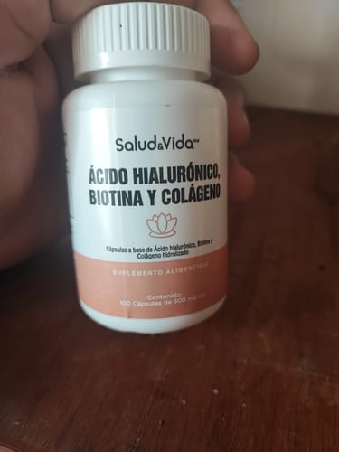 Customer photo review of Biotina, Ácido Hialurónico y Colágeno (500mg) - 100 Cápsulas