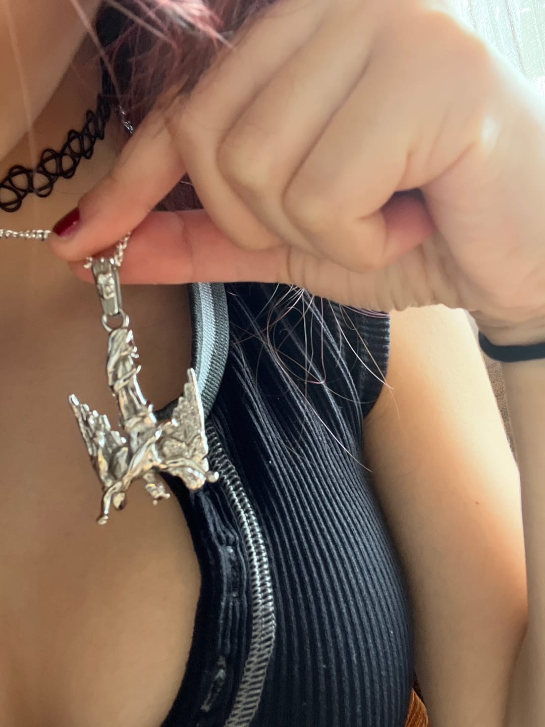 Customer photo review of FALLEN ANGEL PENDANT