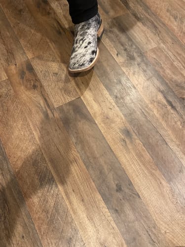 Customer photo review of COWHIDE BLACK AZTEC  | MEN SQUARE TOE WESTERN COWBOY BOOTS