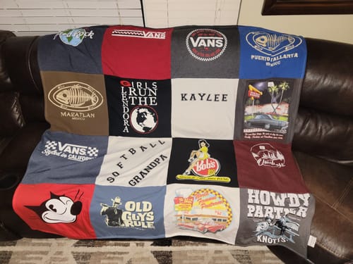 Customer photo review of Classic T-Shirt Blanket