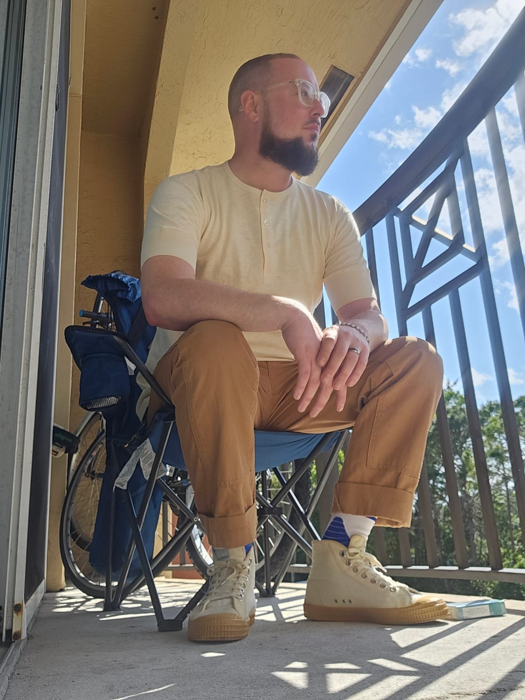 Customer photo review of 1890s Slub Cotton Henley T-Shirt