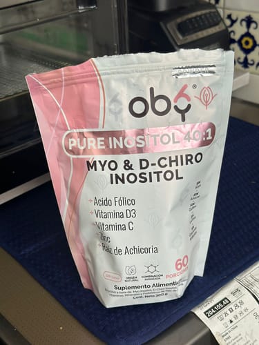 Customer photo review of Oby Pure Inositol Ratio 40:1 Polvo 300 G | Myo y D-Chiro Inositol, Acido Folico, Prebioticos, Vitaminas y Minerales. Sin Sabor