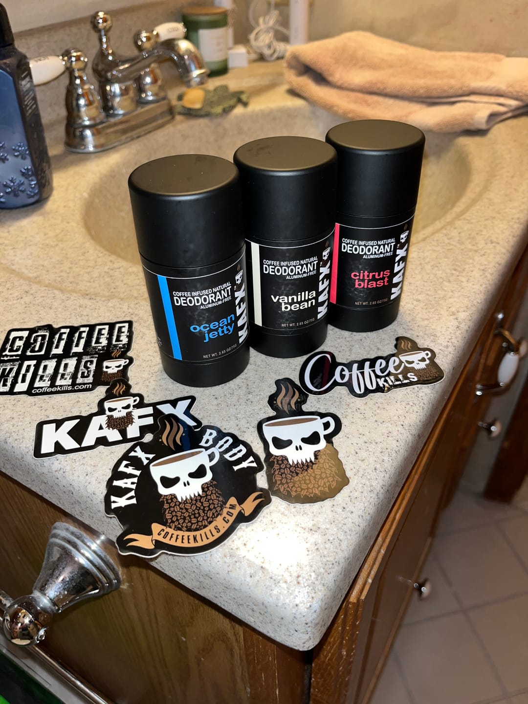 Customer photo review of Vanilla Bean -  KAFX Body Natural Coffee Infused Deodorant