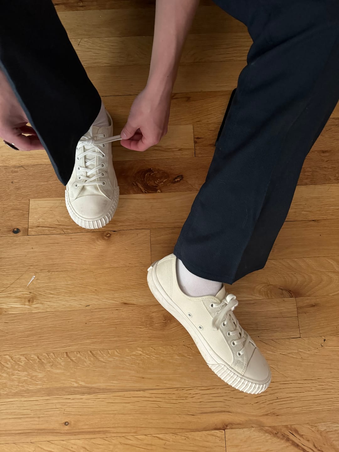 Customer photo review of Sea Salt Center Lo Top | Unisex Canvas Sneaker