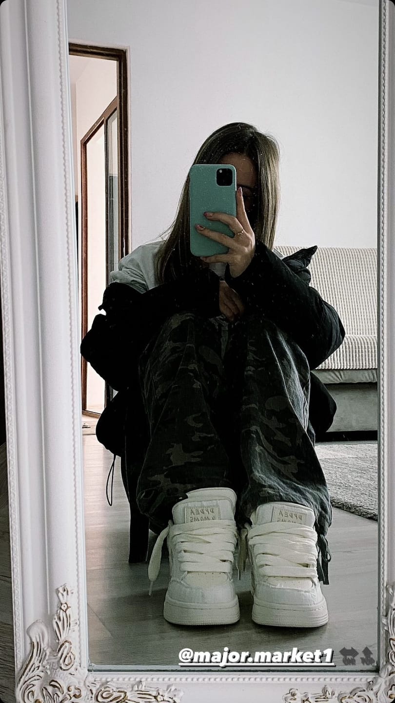 Customer photo review of Double Tongue Sneakers
