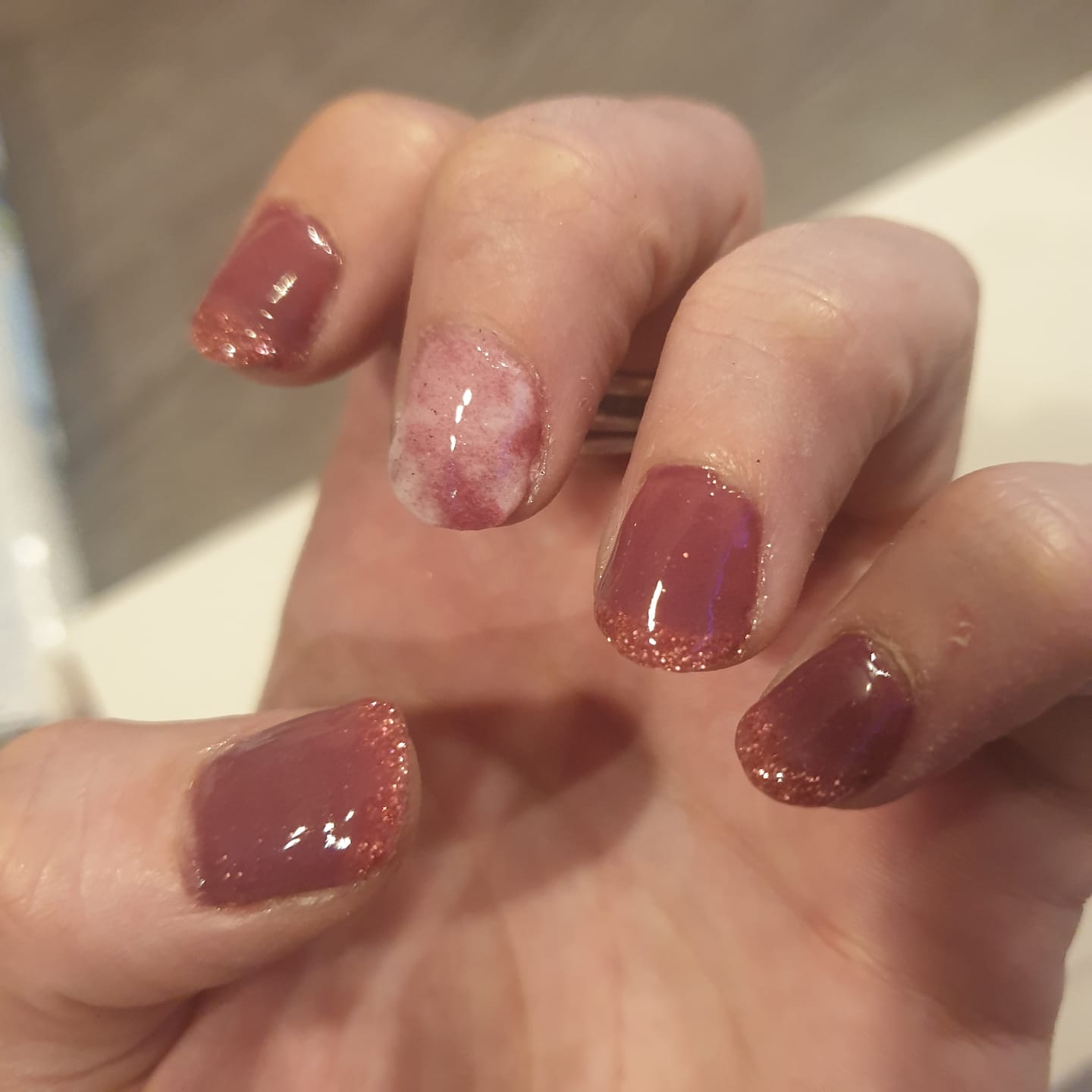 Customer photo review of Pink Lemonade Dipping Powder