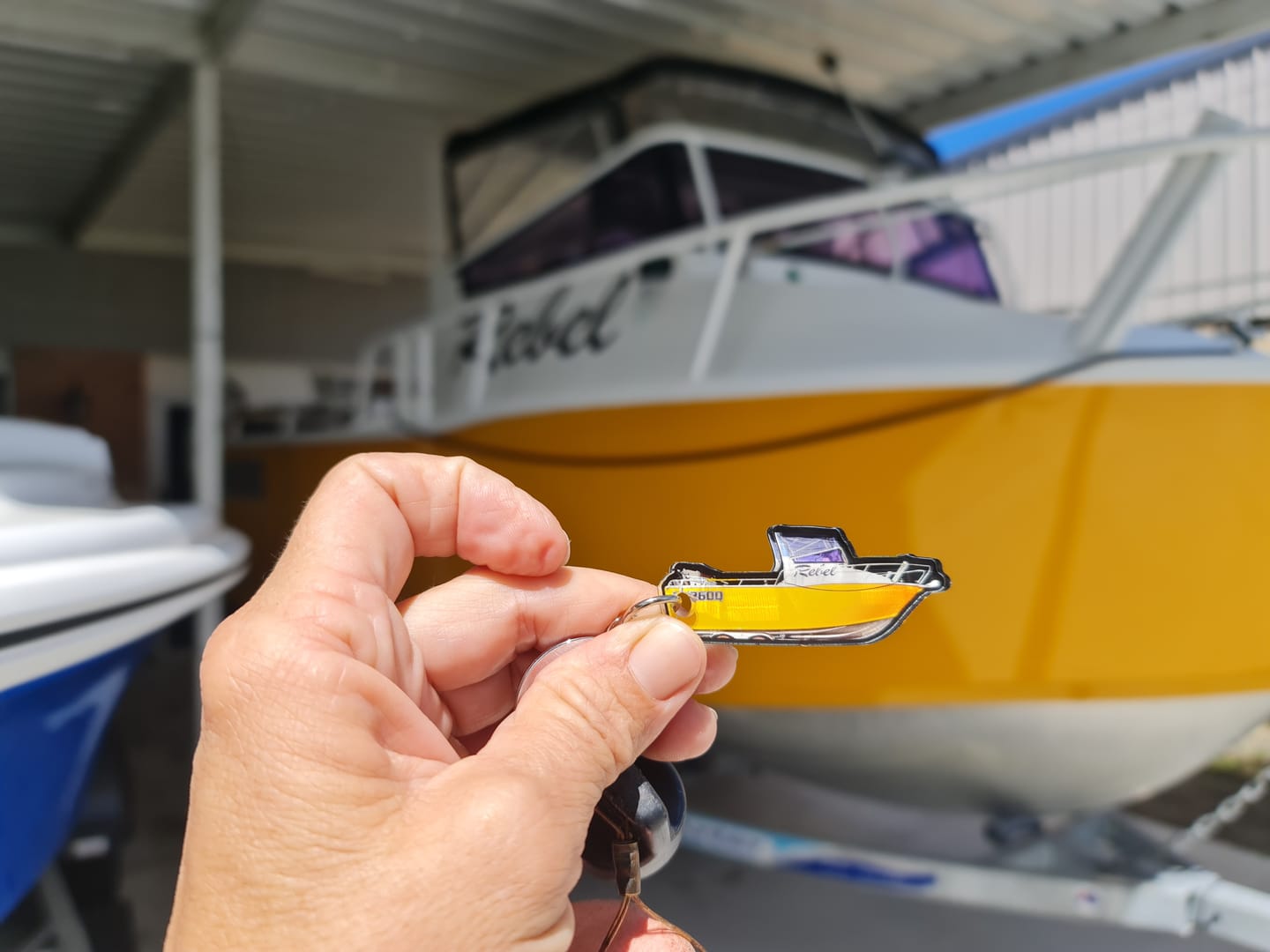 Customer photo review of PG Mini Custom Keychain