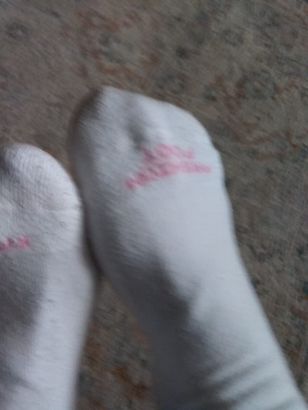 Customer photo review of 3pr Pink Ribbon Ankle Quarter Socks