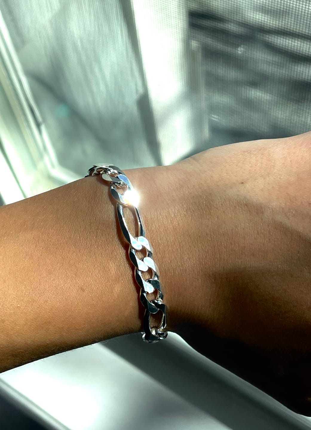 Customer photo review of SILVER FIGARO BRACELET