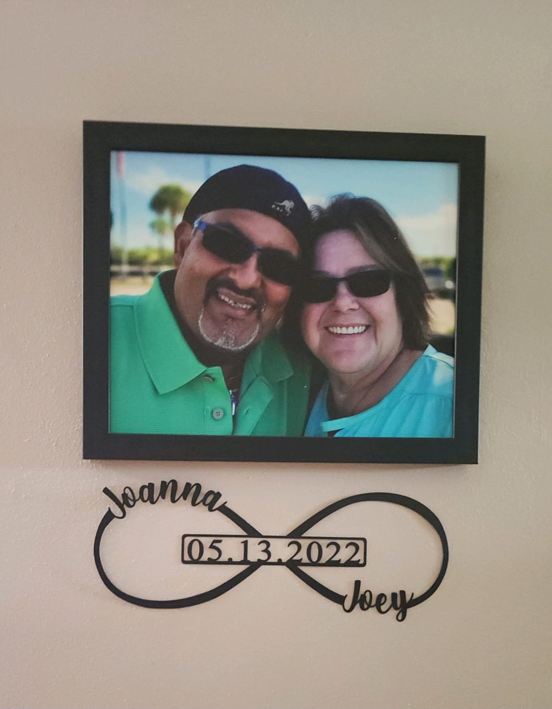Customer photo review of Infinity Sign- bedroom wall decor for couples, anniversary and wedding, eternity symbol