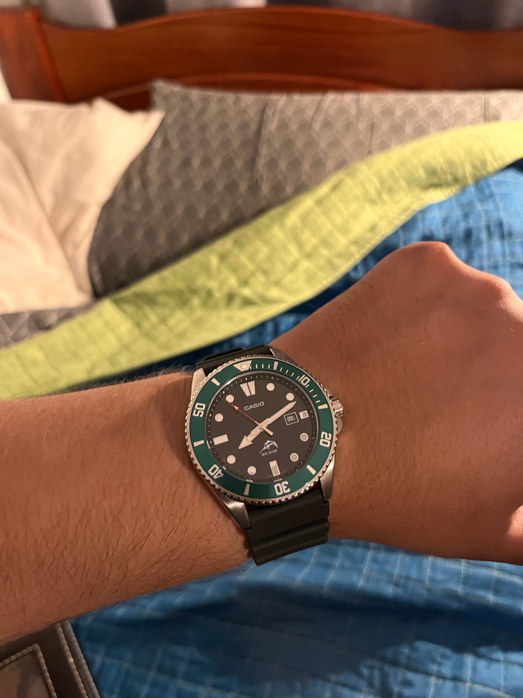 Customer photo review of Reloj Casio Submariner Marlin Duro MDV-106B-1A3VCF Kermit Buceo [EXCLUSIVO]