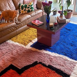 Customer photo review of Modern Abstract Geometric Wool Rug