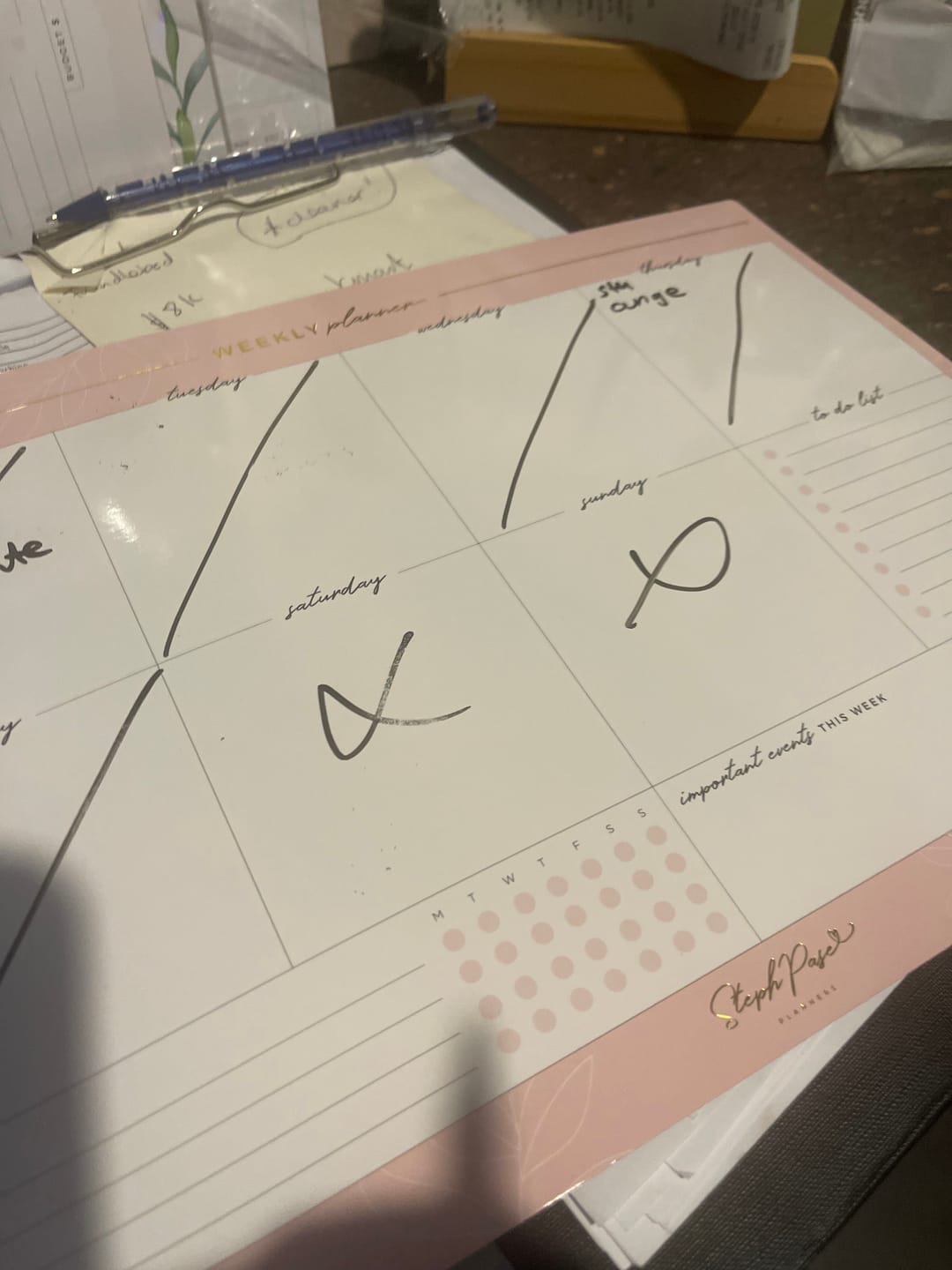 Customer photo review of Beige Magnet Planner Set