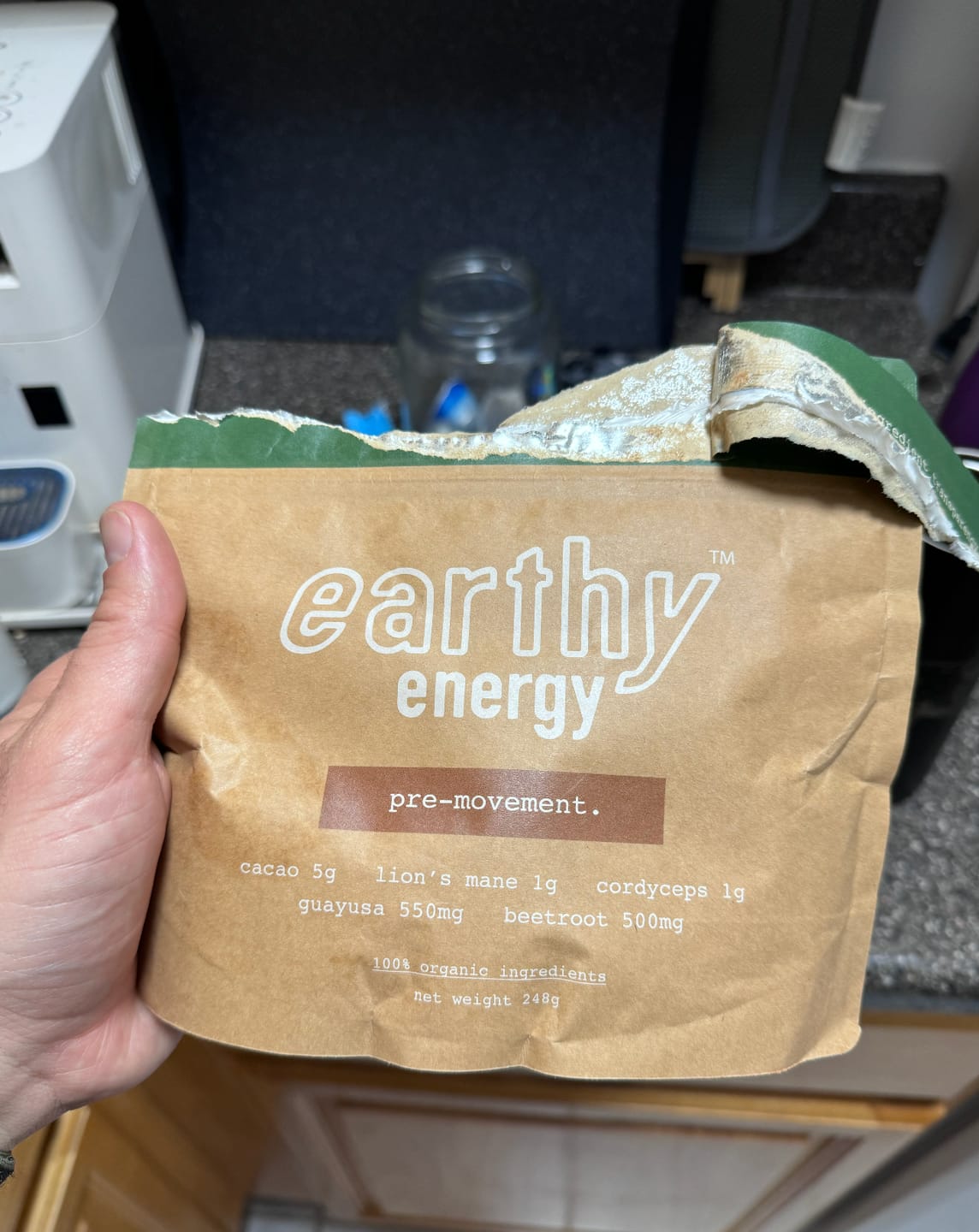Customer photo review of earthy energy starter kit (30 drinks)