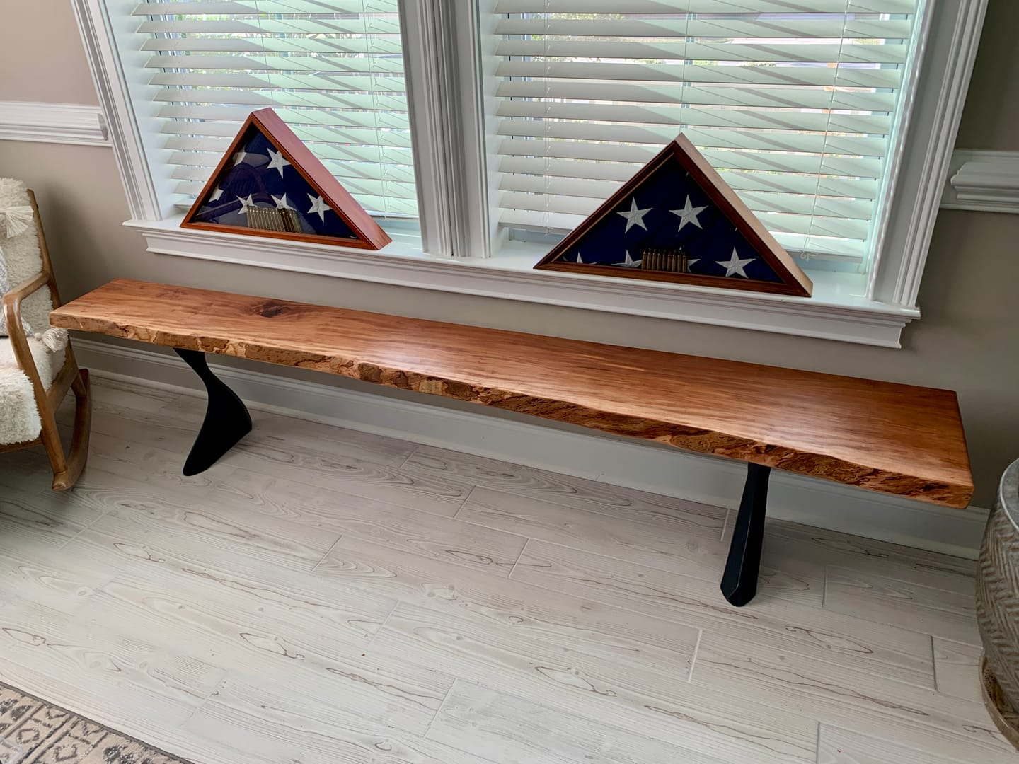 Customer photo review of Bench Legs 122 Botas 16H Minimalist Metal Furniture