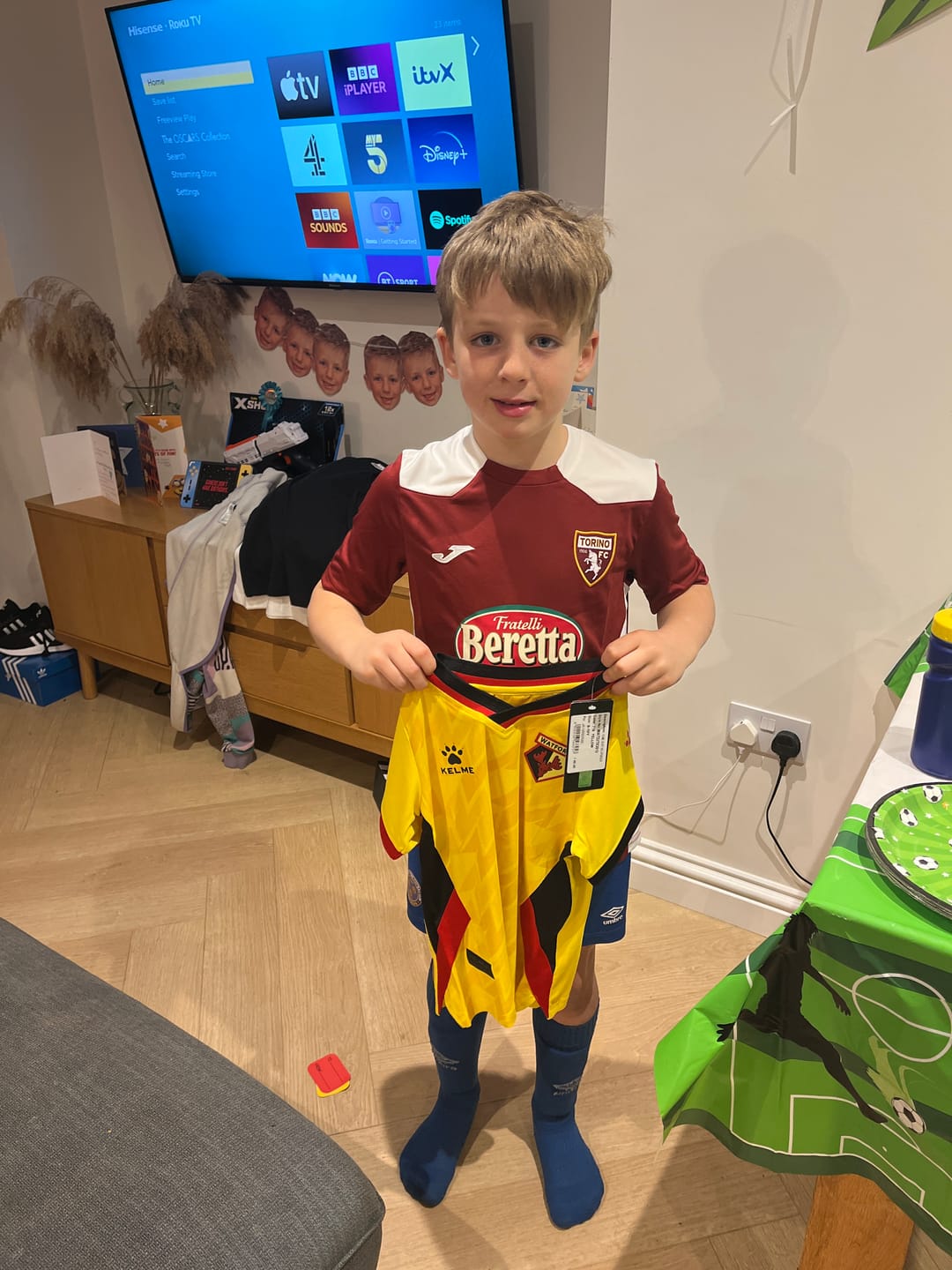 Customer photo review of Kid's Football Shirt Mystery Box