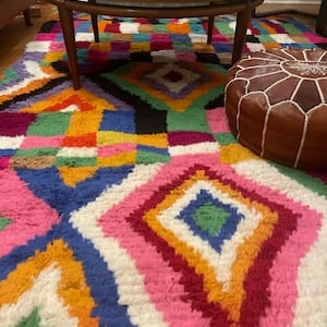 Customer photo review of Modern Abstract Geometric Wool Rug