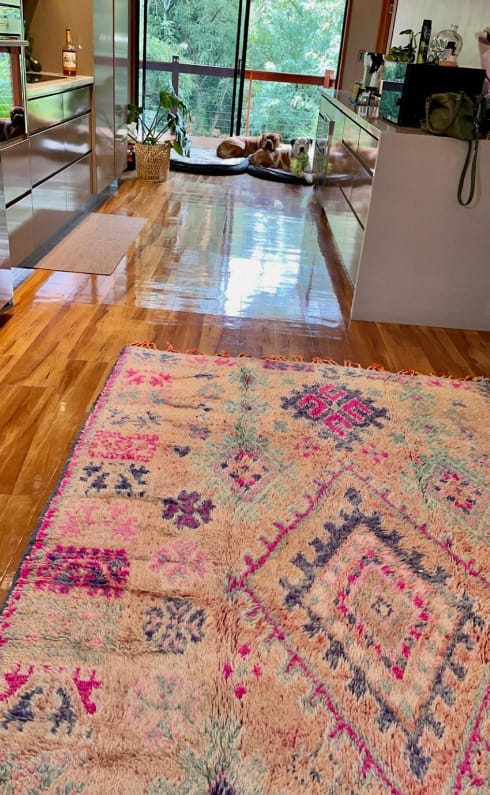 Customer photo review of Modern Abstract Geometric Wool Rug