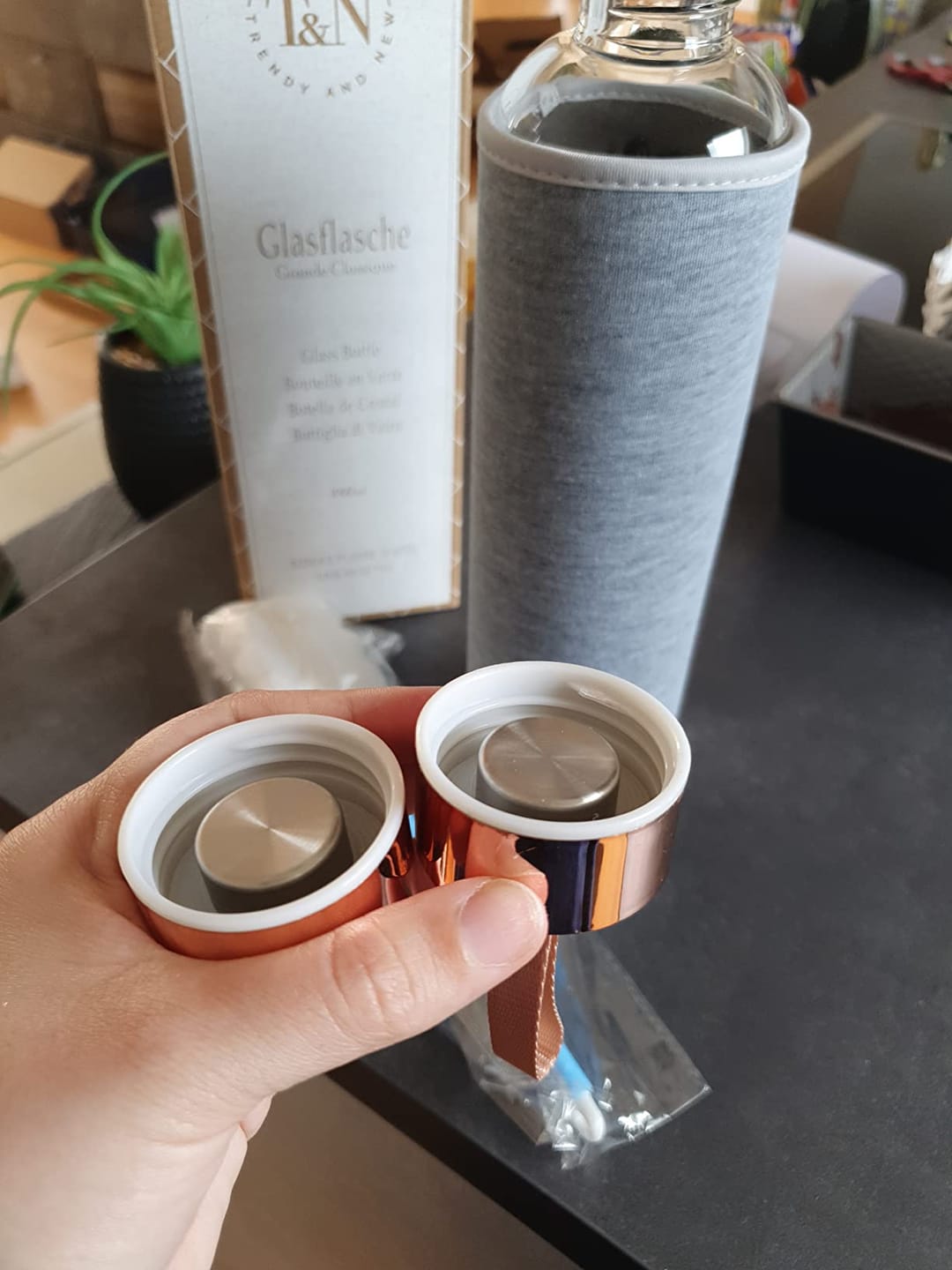 Customer photo review of T&N Glasflasche 1 Liter, 750ml, 550ml