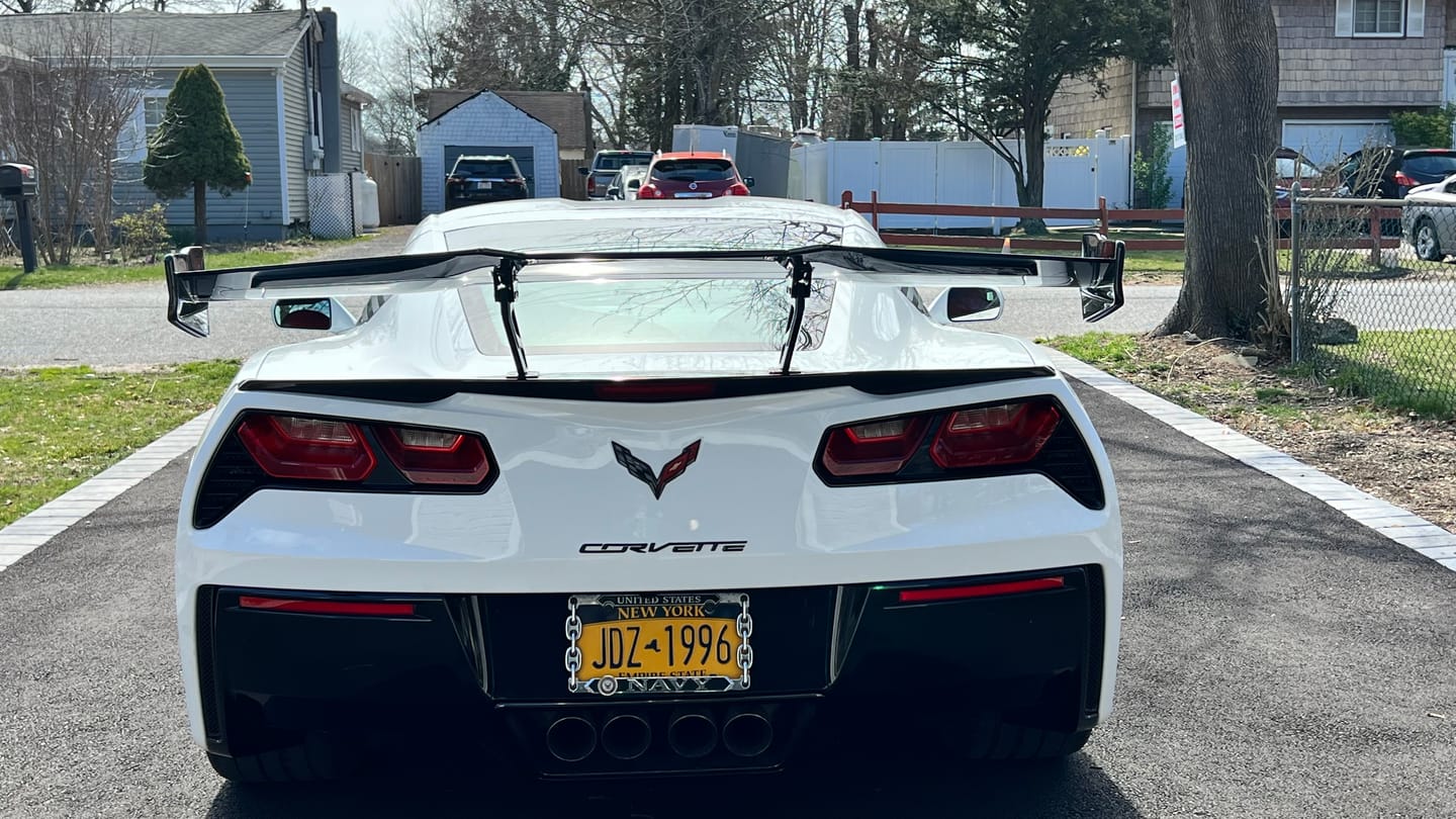 Customer photo review of Corvette C7 ZR1 ZTK Conversion Rear Spoiler High Wing