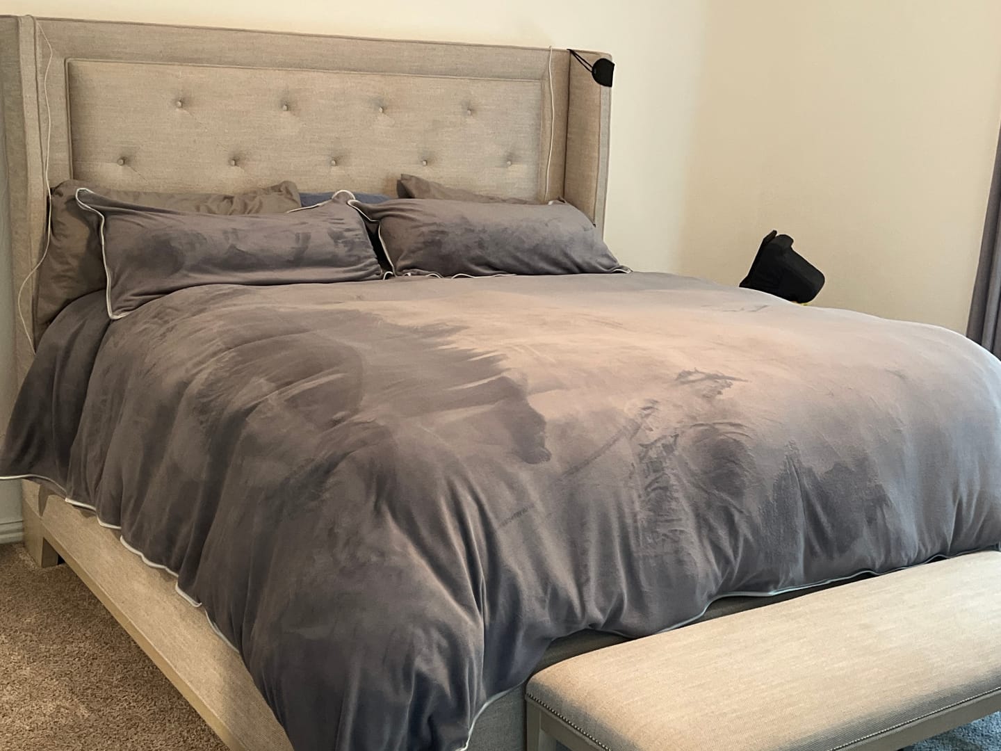 Customer photo review of Kefalonia Velvet Bedding Set