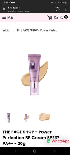 Customer photo review of THE FACE SHOP - Power Perfection BB Cream SPF37 PA++ - 20g