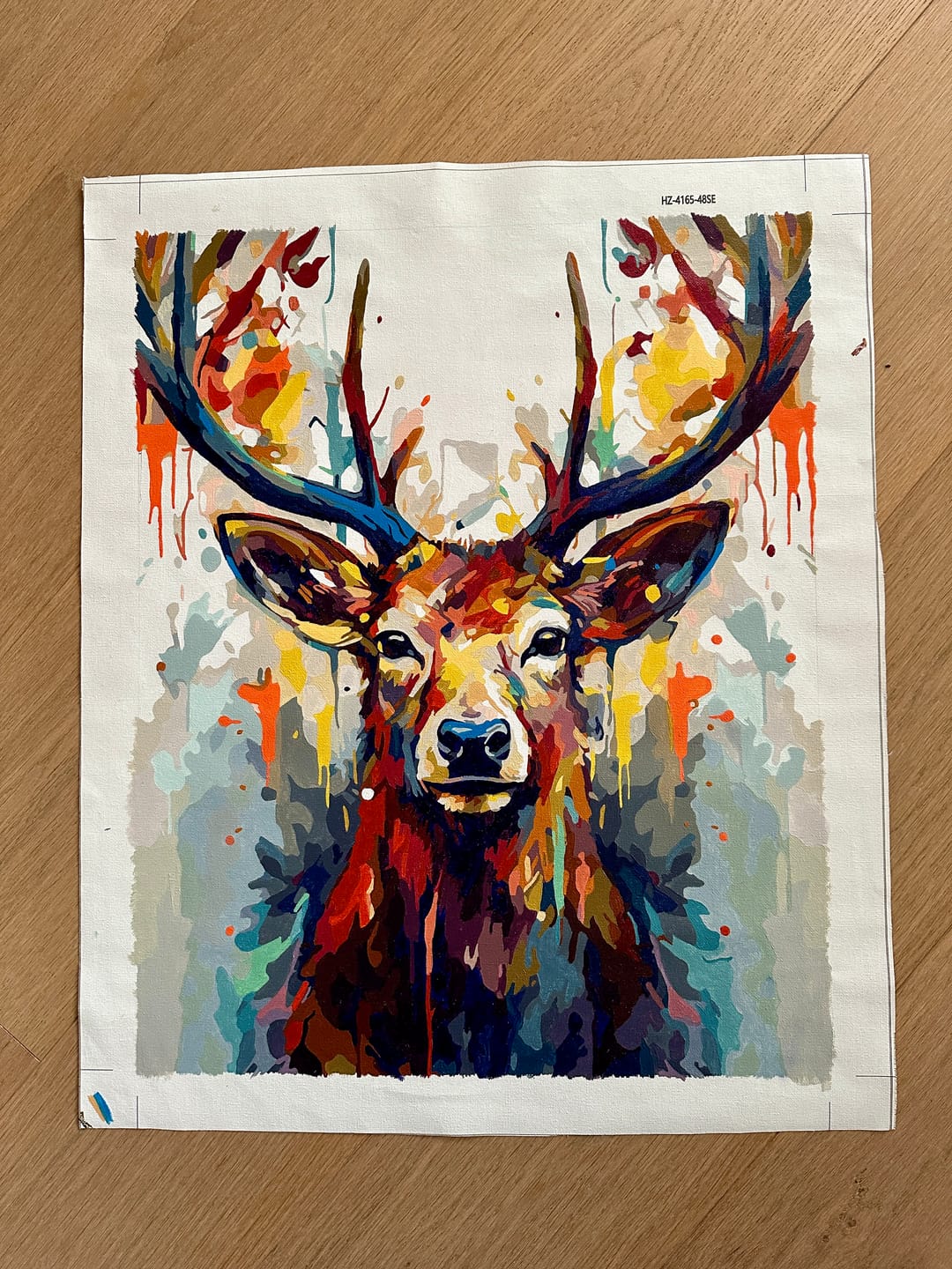 Customer photo review of Hirsch mit buntem Geweih – Malen nach Zahlen