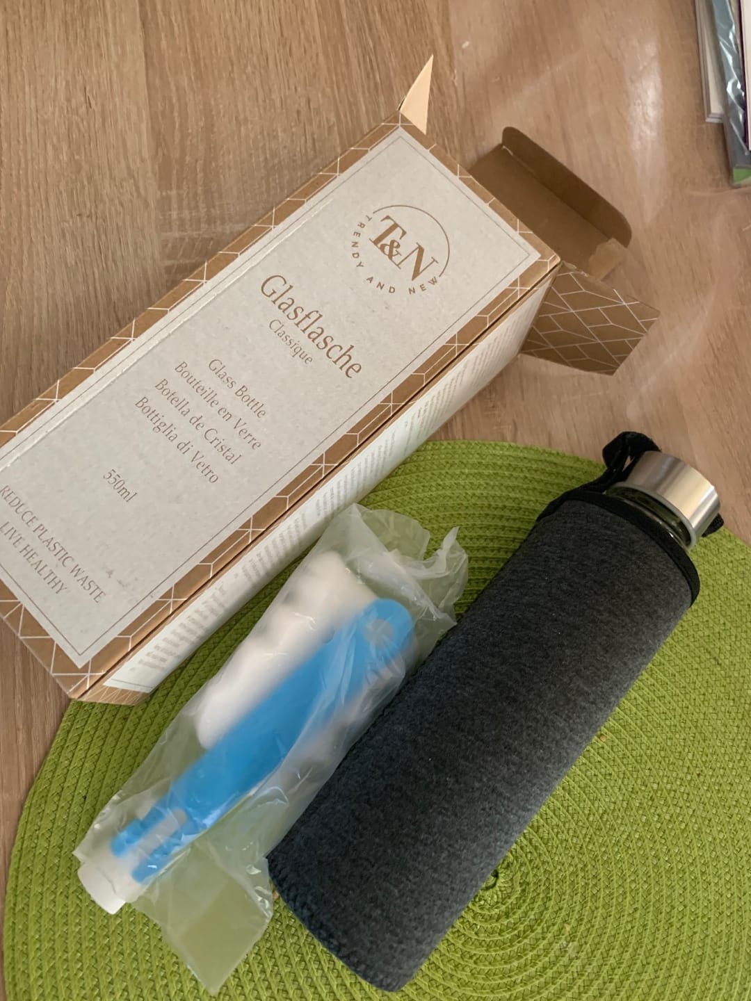 Customer photo review of T&N Glasflasche 1 Liter, 750ml, 550ml