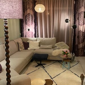 Customer photo review of Modern Abstract Geometric Wool Rug