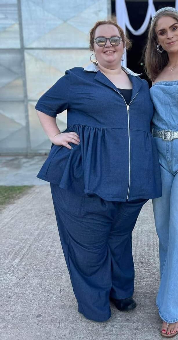 Customer photo review of Stretch Denim Dark Navy