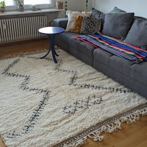 Customer photo review of Modern Abstract Geometric Wool Rug