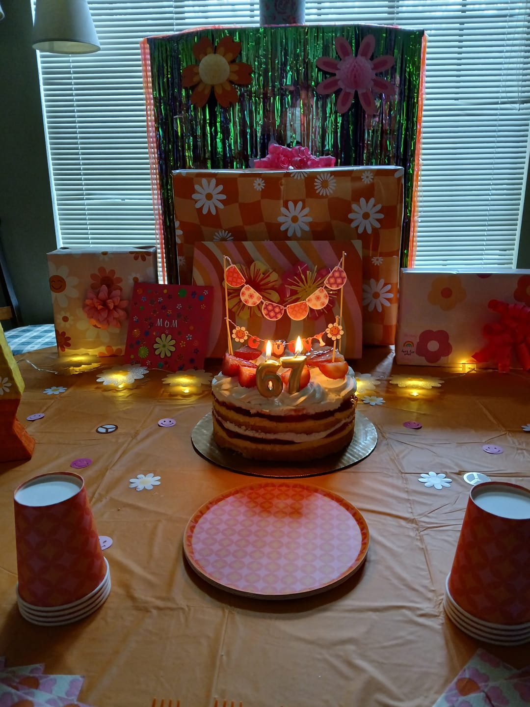 Customer photo review of Groovy Cake Banner