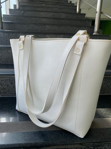 Customer photo review of Belle Coco Tote Bag White