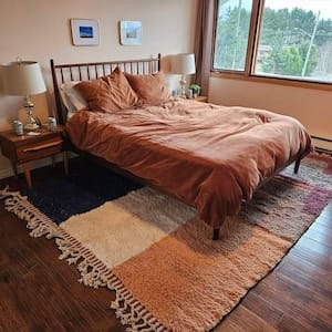 Customer photo review of Modern Abstract Geometric Wool Rug