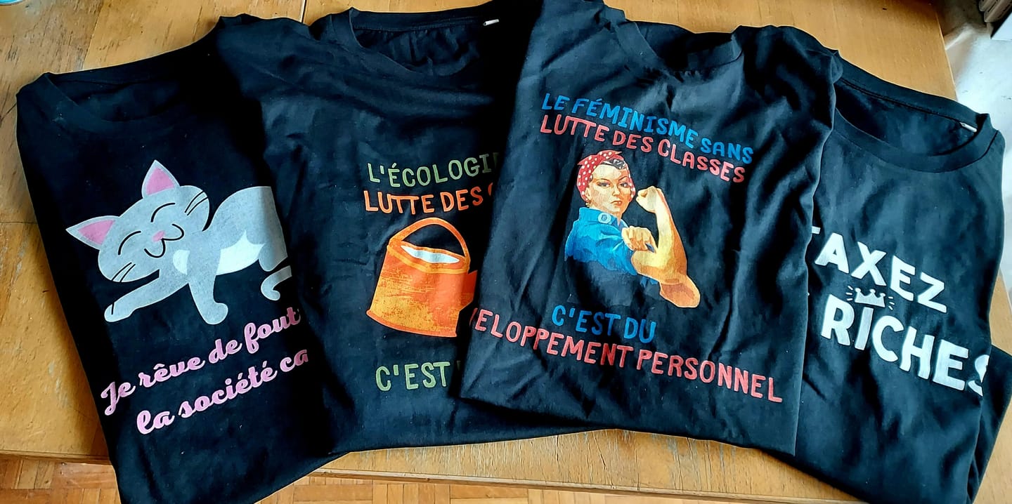 Customer photo review of T-shirt Unisexe 100% Coton Bio Taxez les riches (B)