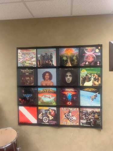Customer photo review of 12" Vinyl Record Display Frame - LP Wall Storage