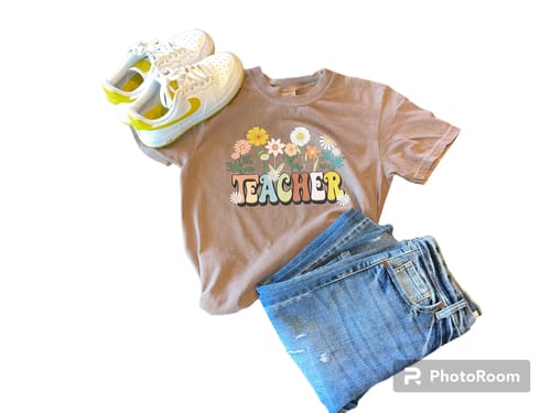 Customer photo review of Flowers Teacher DTF Transfer