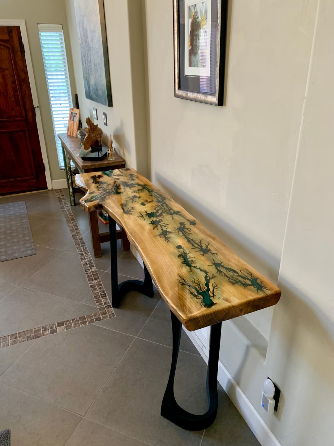 Customer photo review of Counter Table Legs 605 Uzar 34H for Live Edge Tabletop