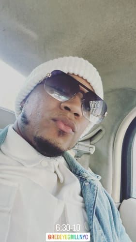 Customer photo review of Frosty Waffle-Knit Beanie